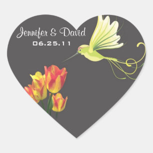 Hummingbird Wedding Favor Sticker