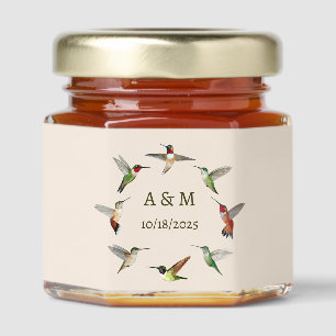 Hummingbird Wedding Honey Jar Favors