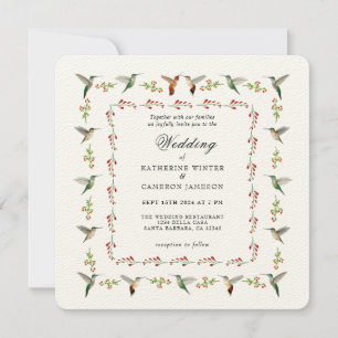 Hummingbird Wedding Invitation