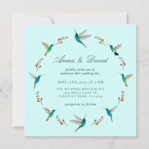 Hummingbird Wedding Invitation