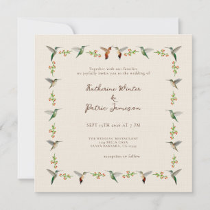 Hummingbird Wedding Invitation