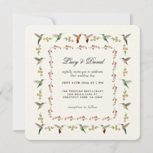 Hummingbird Wedding Invitation