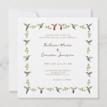 Hummingbird Wedding Invitation
