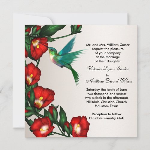 Hummingbird Wedding Invitations