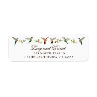Hummingbird Wedding Label