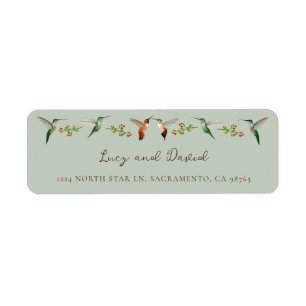 Hummingbird Wedding Label