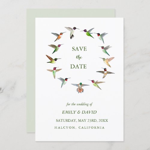 Hummingbird Wedding Save the Date Announcement