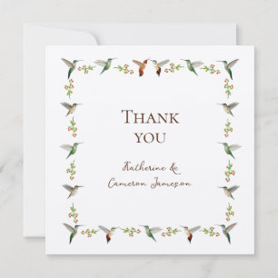 Hummingbird Wedding Thank You Card