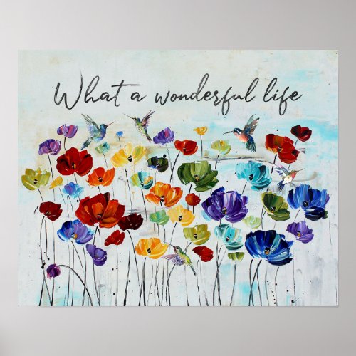 Hummingbird What A Wonderful Life Housewarming Poster