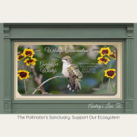 Hummingbird & Wildflower "Plant Natives" 
