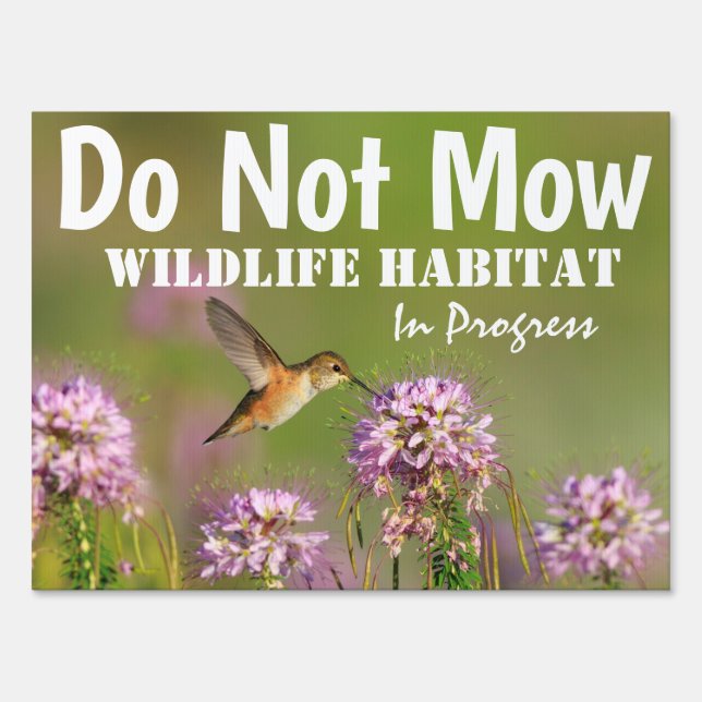 Hummingbird Wildlife Habitat Sign (Front)