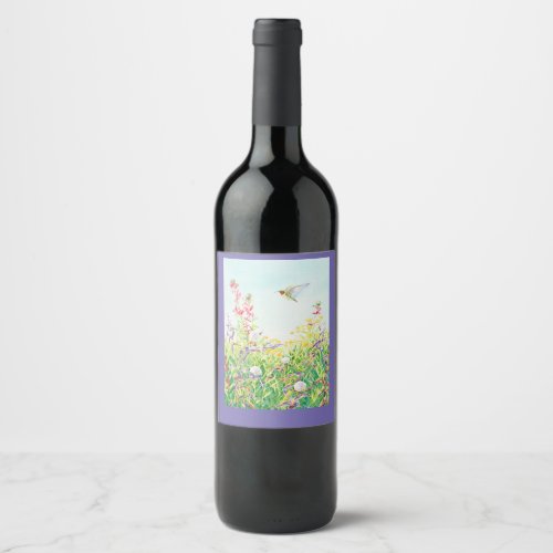 Hummingbird wine label