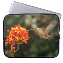 Hummingbird With Flower Electronics Bag