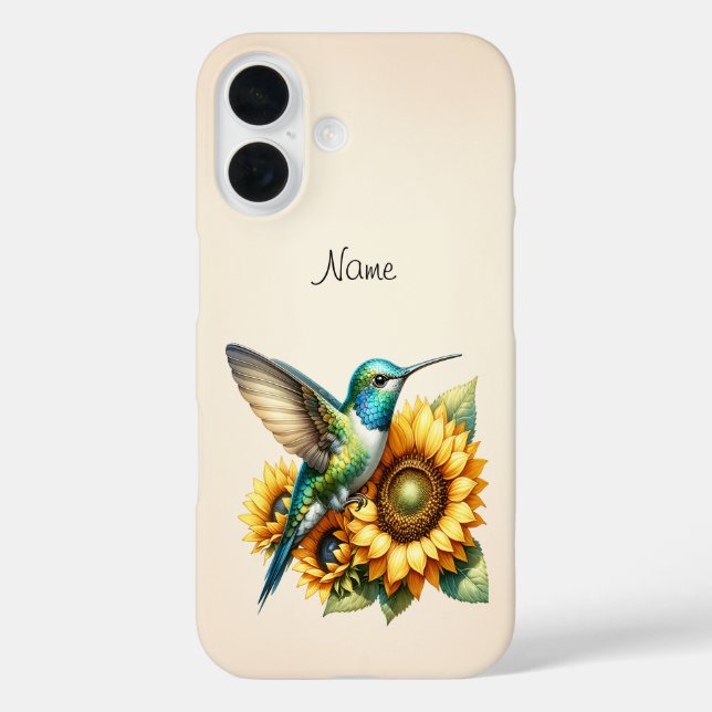 Hummingbird with Flowers Case-Mate iPhone Case (Back)
