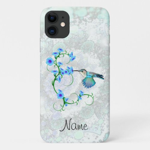 Hummingbird with Flowers Case_Mate iPhone Case