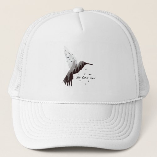 Hummingbird with Forest Trucker Hat