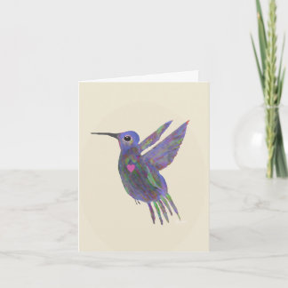 Hummingbird with Heart Card