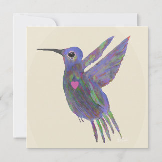 Hummingbird with Heart Card