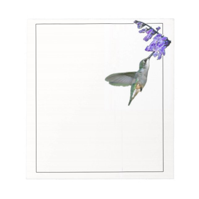Hummingbird with Mona Lavender Notepad (Front)