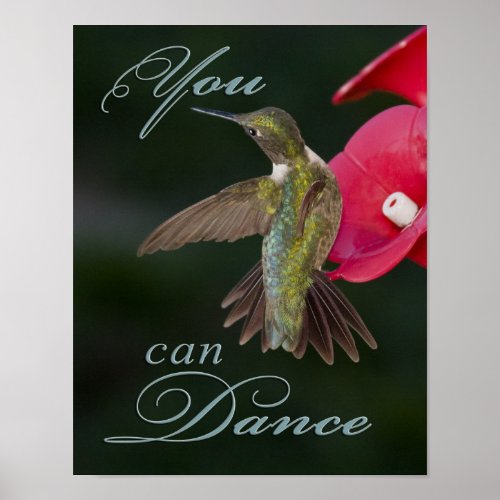 Hummingbird with Saying  Poster