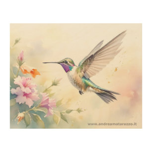 Hummingbird Wood Wall Art