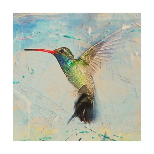 Hummingbird Wood Wall Decor