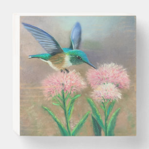 Hummingbird  wooden box sign