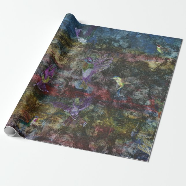 Hummingbird Wrapping Paper (Unrolled)