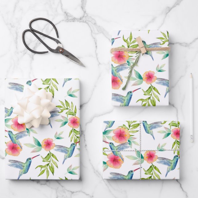 Hummingbird Wrapping Paper Sheets (Front)