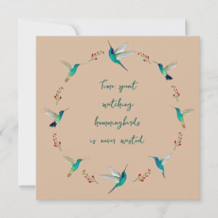 Hummingbird Wreath Note Card