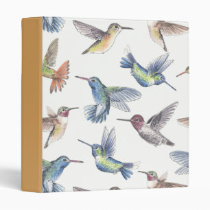 Hummingbirds 3 Ring Binder