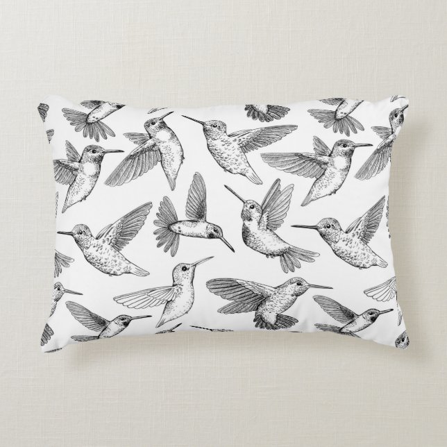 Hummingbirds Accent Pillow (Front)