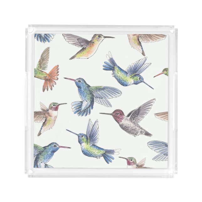 Hummingbirds Acrylic Tray (Front)