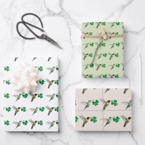 Hummingbirds and Clover  Wrapping Paper Sheets