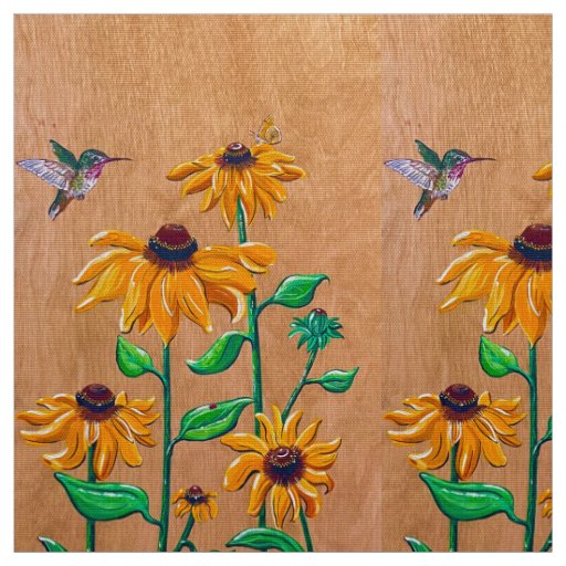 Hummingbirds and Daisy Fabric