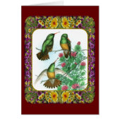 Hummingbirds and Flowers #1 (Front)