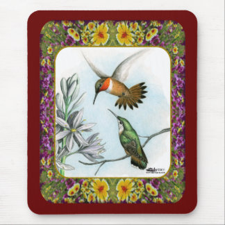 Hummingbirds and Flowers #2 Mouse Pad