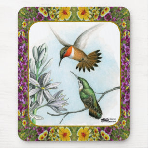 Hummingbirds and Flowers #2 Mouse Pad