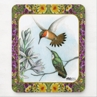 Hummingbirds and Flowers #2 Mouse Pad