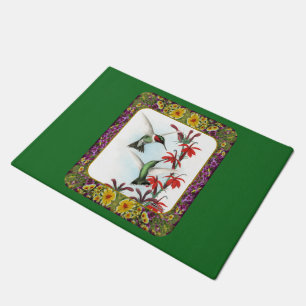 Hummingbirds and Flowers #5 Doormat