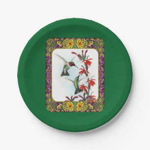 Hummingbirds and Flowers #5 Paper Plates