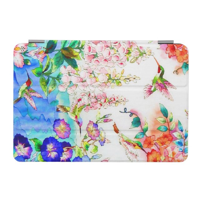 Hummingbirds and Flowers iPad Mini Cover (Horizontal)