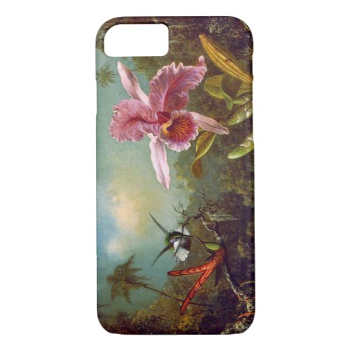 Hummingbirds and Orchid 1871 iPhone 87 Case
