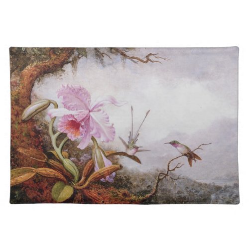 Hummingbirds and Orchids Cloth Placemat