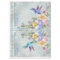 Hummingbirds and Purple Flowers Decoupage