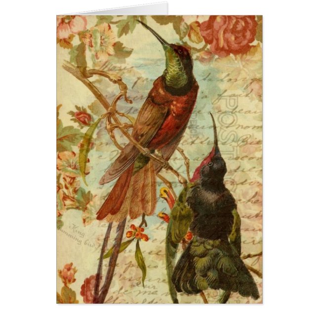 Hummingbirds and Roses All Occassion Cards (Front)