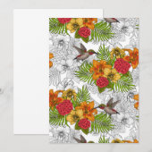 Hummingbirds and tropical bouquet (Front/Back)