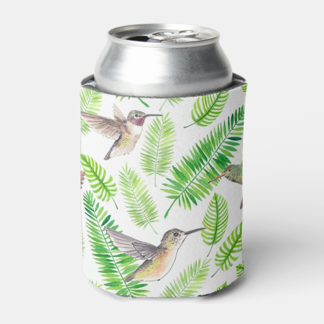 Hummingbirds and tropical leaves can cooler (Can Front)
