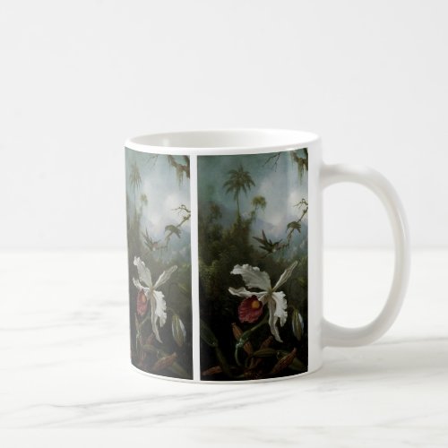 Hummingbirds and White Orchid by Martin J Heade Coffee Mug