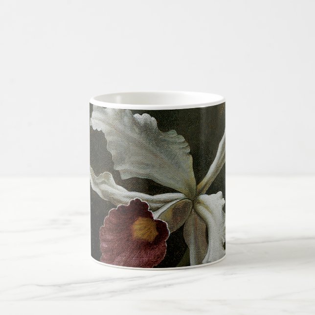 Hummingbirds and White Orchid by Martin J. Heade Coffee Mug (Center)